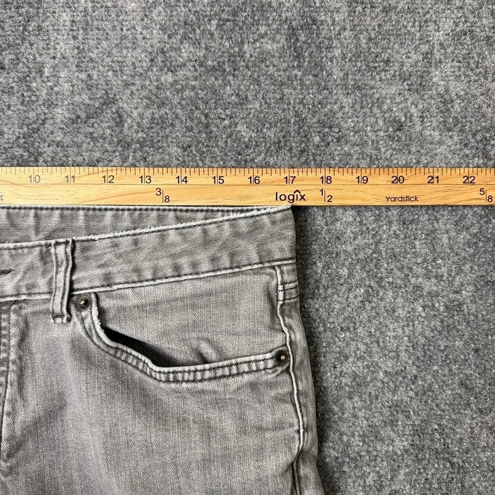 Patagonia Straight‎ Leg Jeans Mens 34x27 Button Fly Gray Organic Cotton Denim